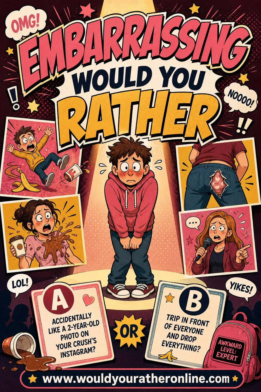 100+ Embarrassing Would You Rather Questions (Cringe-Proof Your Party)
