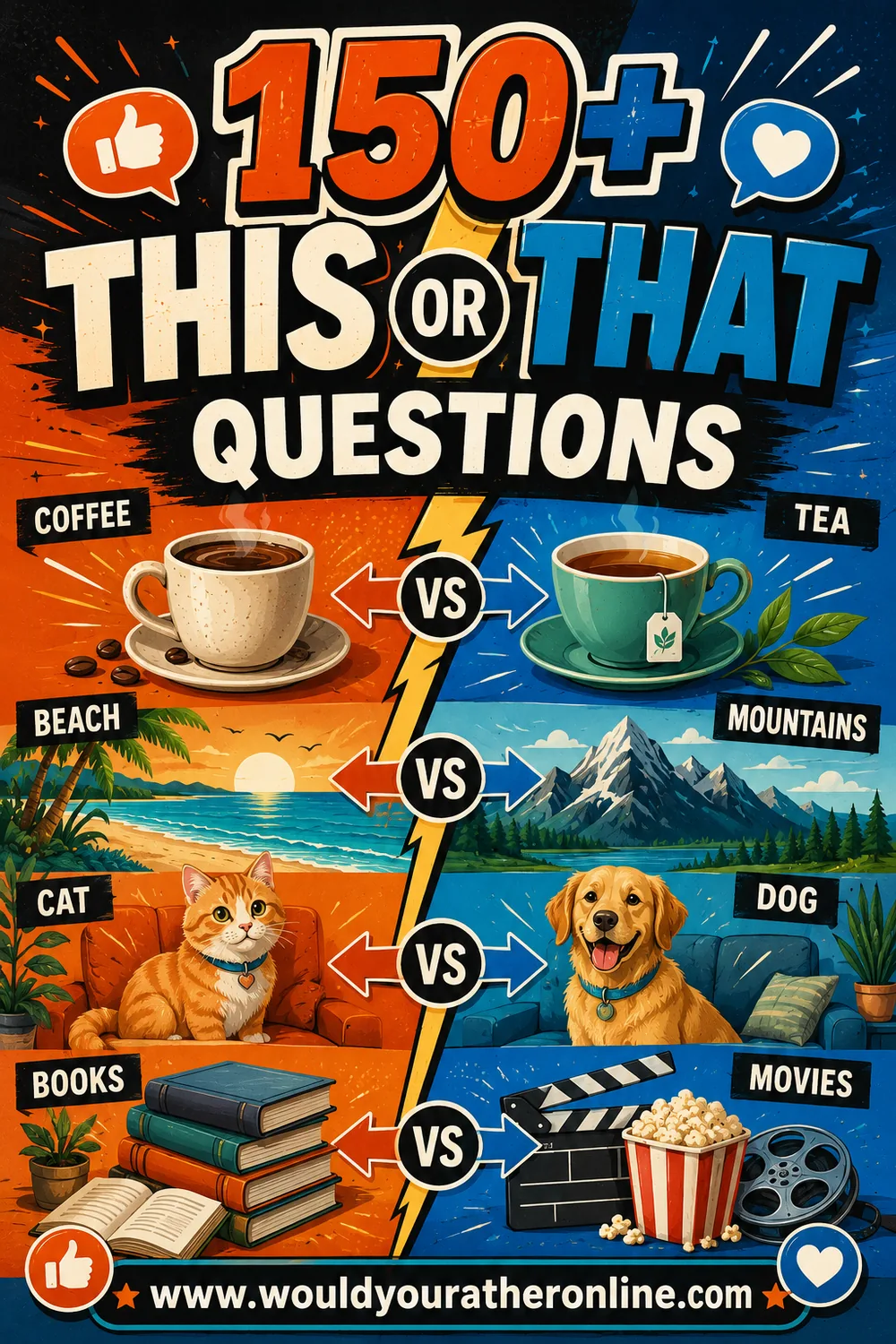 150+ This or That Questions (The Ultimate Quick-Fire List)