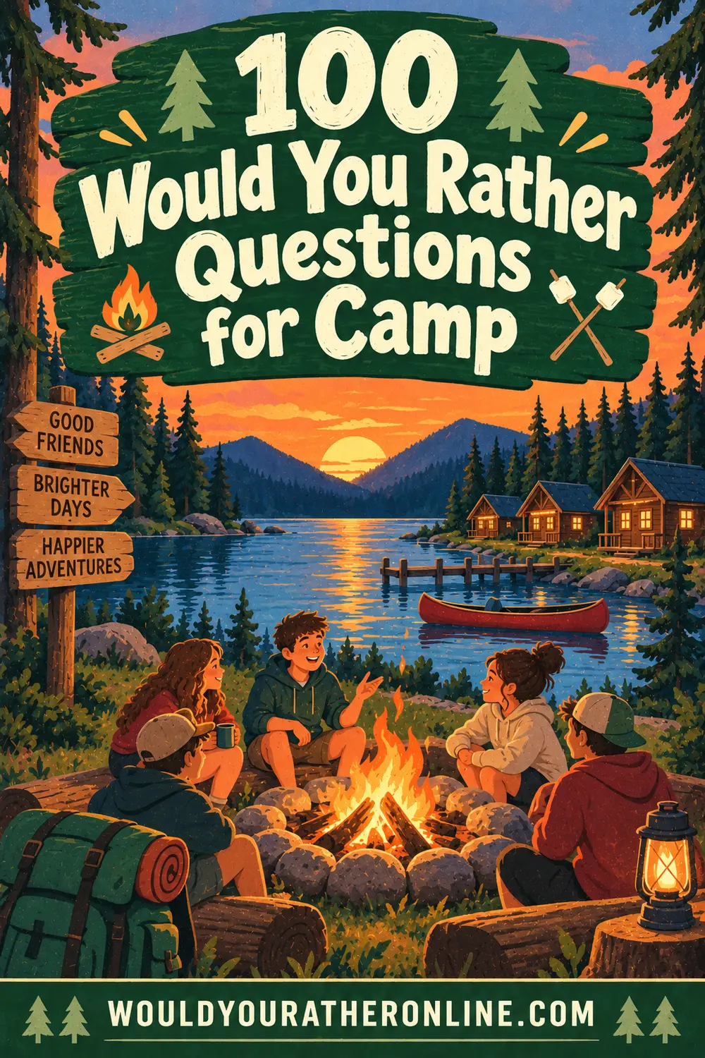 100 Would You Rather Questions for Camp (Cabins, Campfires & Bus Rides)