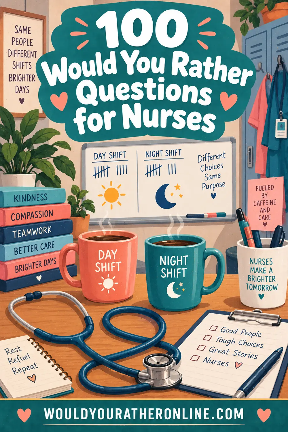 100 Would You Rather Questions for Nurses (Break Room, Night Shift & Nurses Week)