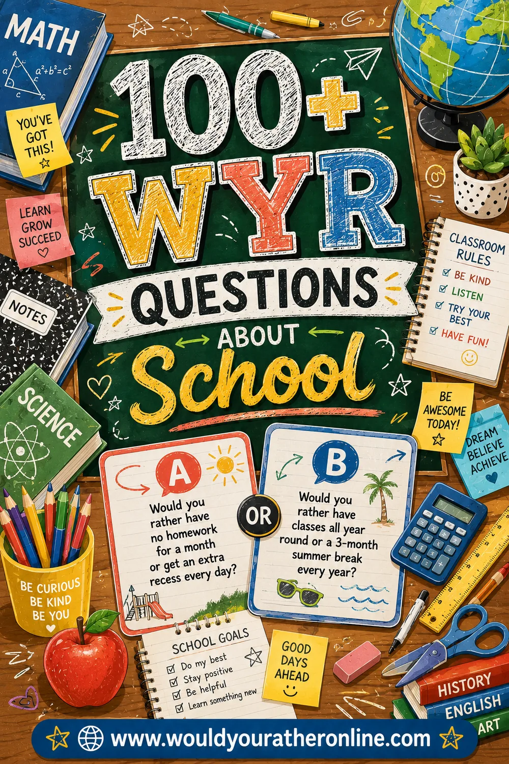 100+ Would You Rather Questions About School