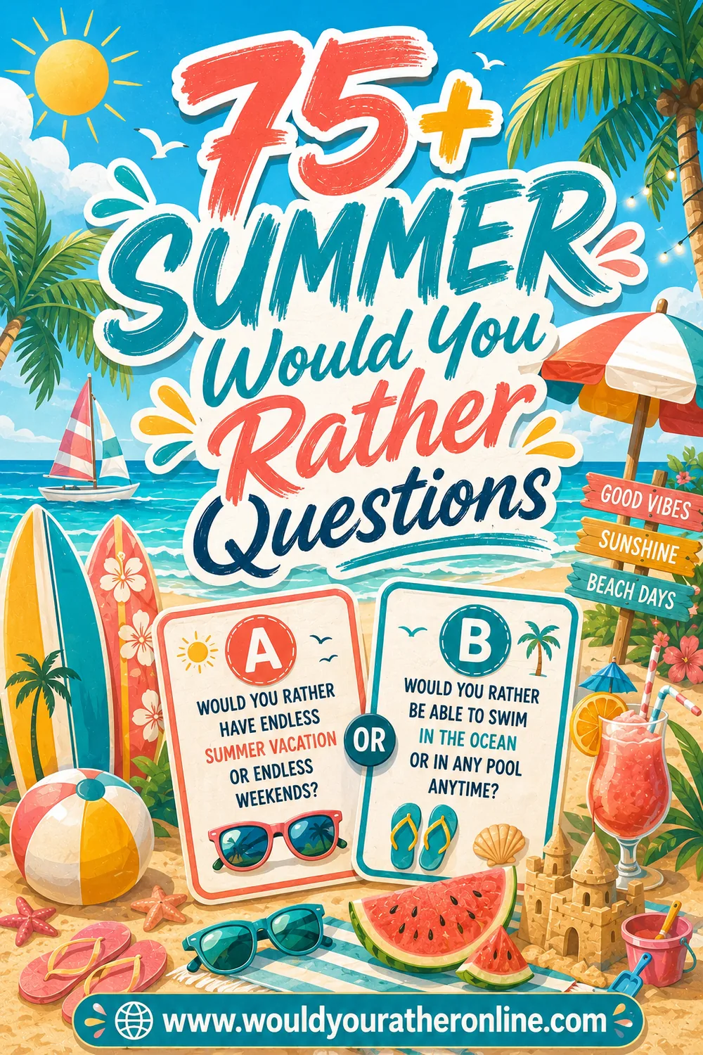 75+ Summer Would You Rather Questions