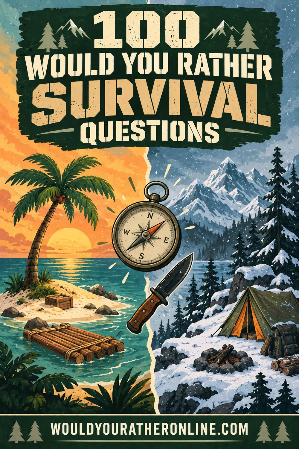 100 Would You Rather Survival Questions (Stranded, Zombies & Wilderness)